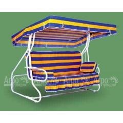 Трехместные садовые качели "ЛЮКС-М" с раскладывающейся спинкой в Барнауле