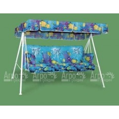 Трехместные садовые качели "СТАНДАРТ-М" с раскладывающейся спинкой в Барнауле