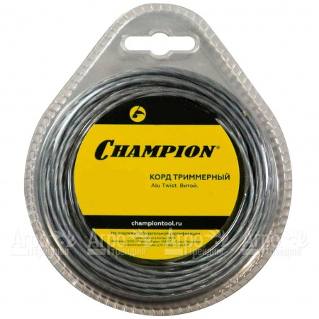 Корд триммерный Champion Alu Twist 3.0мм, 60м (витой)+нож  в Барнауле