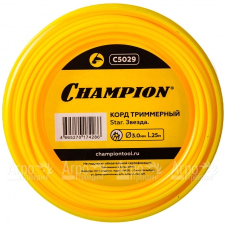 Корд триммерный Champion Star 3.0мм, 25м (звезда)  в Барнауле