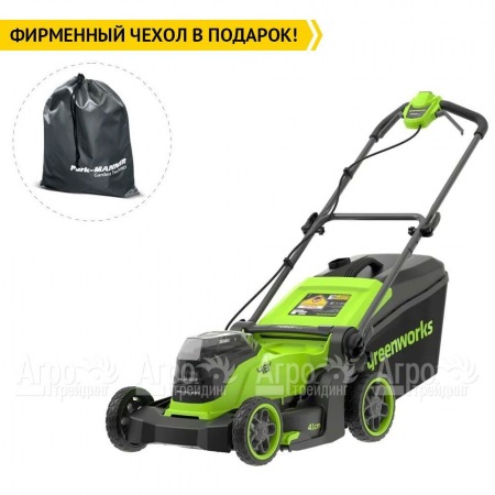 Газонокосилка аккумуляторная GreenWorks GD24X2LM411 2х4 Ач  в Барнауле