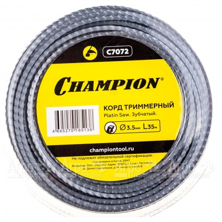 Корд триммерный Champion Platin Saw 3.5мм, 35м (зубчатый)+нож  в Барнауле