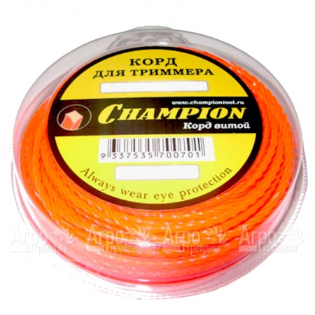 Корд триммерный Champion Twisted Square 2.4мм, 12м (витой квадрат)  в Барнауле