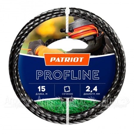 Леска триммерная Patriot Profline D 2.4 мм L 15 м в Барнауле