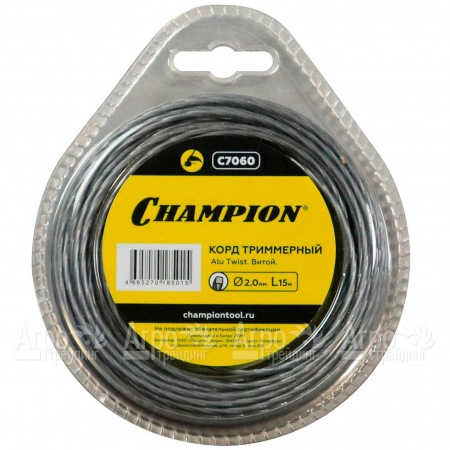 Корд триммерный Champion Alu Twist 2.0мм, 15м (витой)  в Барнауле