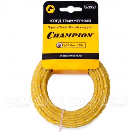 Корд триммерный Champion Square Twist 3.0мм, 15м (витой квадрат)  в Барнауле