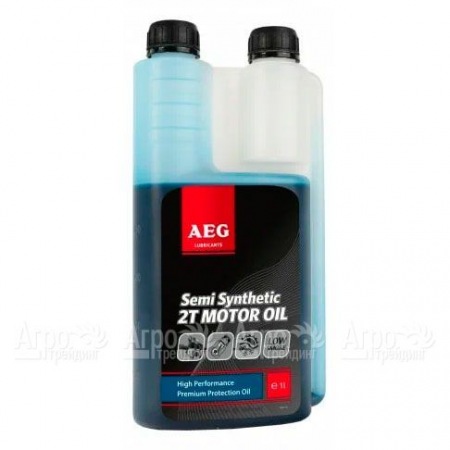 Масло п/с с дозатором AEG Semi Synthetic 2T Motor Oil API TC 1 л для 2-х тактных двигателей в Барнауле