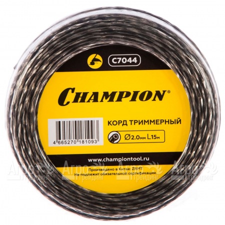 Корд триммерный Champion Tri-twist 2.0мм, 15м (витой треугольник)  в Барнауле