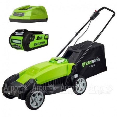 Газонокосилка аккумуляторная GreenWorks G-Max G40LM35 40V 35 см (без аккумулятора и ЗУ) в Барнауле