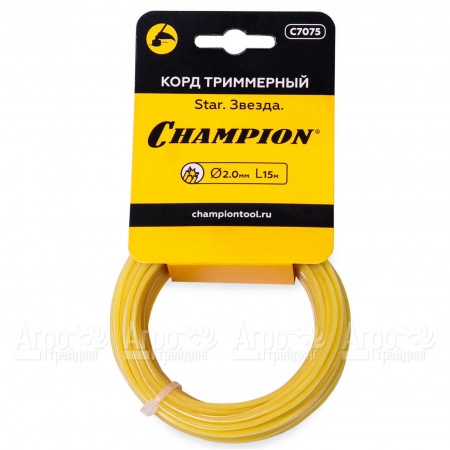 Корд триммерный Champion Star 2.0мм, 15 м (звезда) в Барнауле